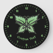 Mint Butterfly Grote Klok (Voorkant)