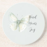 Mint Butterfly Joy Zandsteen Onderzetter<br><div class="desc">Mint Butterfly Joy</div>