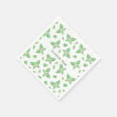 Mint Butterfly Patroon Servet (Hoek)