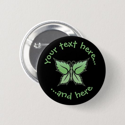 Mint Butterfly Ronde Button 5,7 Cm (Voorkant /achterkant)