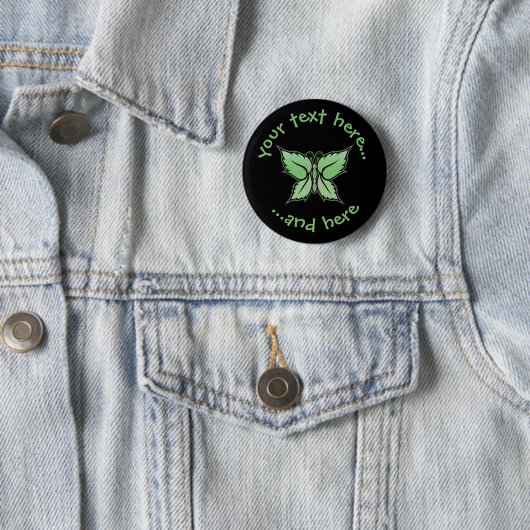 Mint Butterfly Ronde Button 5,7 Cm (In situ)