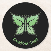 Mint Butterfly Ronde Kartonnen Onderzetter (Voorkant)