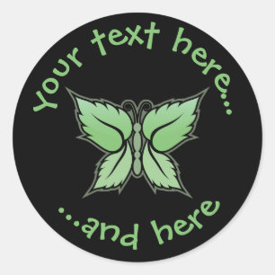 Mint Butterfly Ronde Sticker