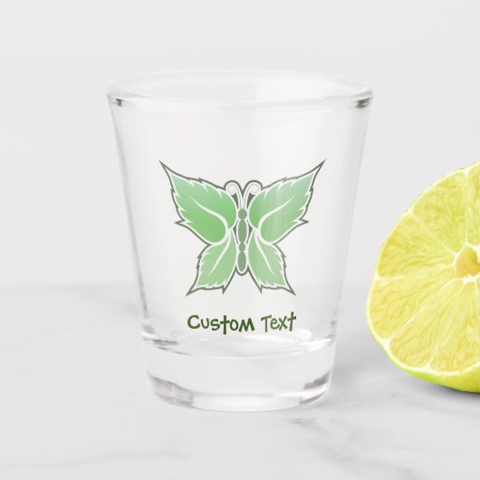 Mint Butterfly Shot Glas (Voorkant)