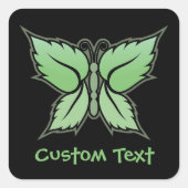 Mint Butterfly Vierkante Sticker (Voorkant)