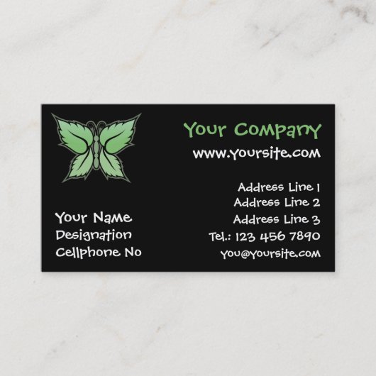 Mint Butterfly Visitekaartje (Voorkant)