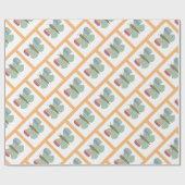 Mint-Butterfly-wrapppapier Cadeaupapier (Vlak)