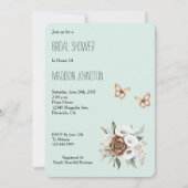 Mint Calla Lilly Flowers Butterflies Bridal Shower Kaart (Voorkant)