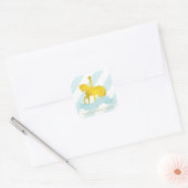 Mint Carousel Horse Birthday Vierkante Sticker (Envelop)