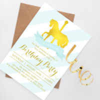 Mint Carrousel Paard Verjaardagsfeest