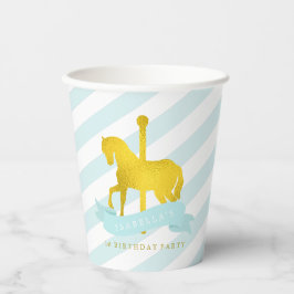 Mint Carrousel Paard Verjaardagsfeest Papier Cup Papieren Bekers