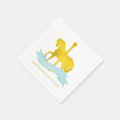 Mint Carrousel Paard Verjaardagsfeest Servetten (Hoek)