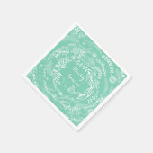 Mint Chalkboard Floral Garland Servet (Hoek)