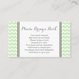 Mint Chevron Baby shower Boek Aanvraag Kaart