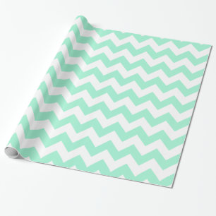 Mint Chevron Cadeaupapier