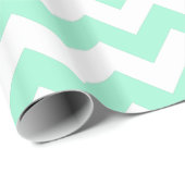 Mint Chevron Cadeaupapier (Rol Hoek)