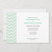 Mint Chevron Custom Wedding Invitations Kaart (Voorkant)