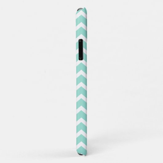 Mint Chevron Gray Monogram Case-Mate iPhone Case (Achterkant/rechts)