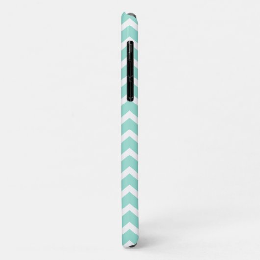 Mint Chevron Gray Monogram Case-Mate iPhone Case (Achterkant/links)