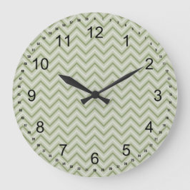 Mint Chevron Grote Klok