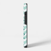 Mint Chevron Monogram iPhone Hoesje (Linkerkant)