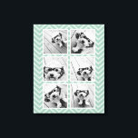 Mint Chevron Pattern met Trendy 6 Photo Collage Canvas Afdruk<br><div class="desc">Gebruik Instagram account afbeeldingen of andere populaire toepassingen voor delen met zes vierkante foto's om een uniek en persoonlijk cadeau te creëer. Of je kunt de hipster puppy houden en een trendy keepslag maken. Als u de afbeeldingen moet aanpassen,  klik op het aanpassingshulpmiddel om veranderingen aan te brengen.</div>