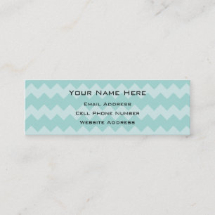 Mint Chevron Skinny Profile Card Mini Visitekaartje