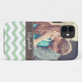Mint Chevron Stripes Case-Mate iPhone Case (Achterkant (horizontaal))