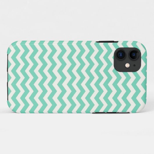Mint Chevron Stripes Case-Mate iPhone Case (Achterkant (horizontaal))