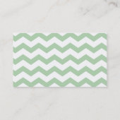 Mint Chevron Stripes Contactkaartje (Achterkant)