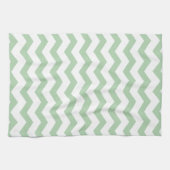 Mint Chevron Stripes Theedoek (Horizontaal)
