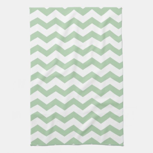 Mint Chevron Stripes Theedoek (Verticaal)