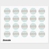 Mint Chevron Tan Monogram Ronde Sticker (Vel)