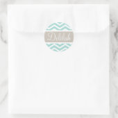 Mint Chevron Tan Monogram Ronde Sticker (Tas)
