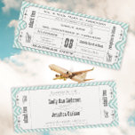 Mint Chevron Zigzag  Modern Ticket Wedding Kaart<br><div class="desc">Mint Green Chevron Zigzag Pattern  Modern Typografie Old Western Ticket Wedding Invitations. Perfect voor de oude Westerne Lodge of Ranch of Retro Playbill Theater Movie Old Hollywood Wedding Themes.</div>