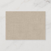 Mint Chevrons op Burlap Place Card Plaatskaartje (Achterkant)