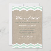 Mint Chevrons over de uitnodiging tot het Afstuder (Voorkant)