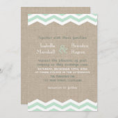 Mint Chevrons over de uitnodiging tot het indienen (Voorkant / Achterkant)