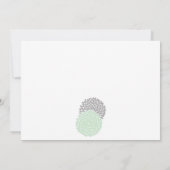 Mint Chic Chevron Baby shower uitnodiging (Achterkant)