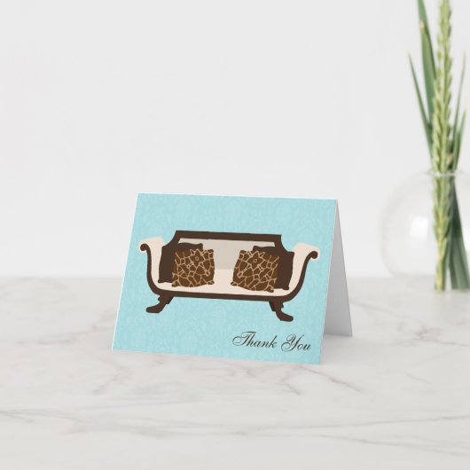 Mint Chic Decor Dank u Bedankkaart (Voorkant)