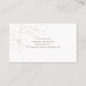 Mint | Chic Minimalist Floral Visitekaartje (Achterkant)