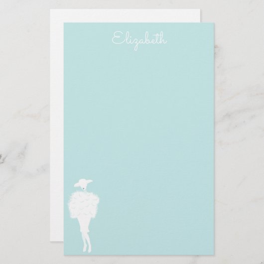 Mint Chic Mode Lady Papier (Voorkant / Achterkant)