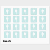 Mint Chic Mode Lady Square Sticker (Vel)