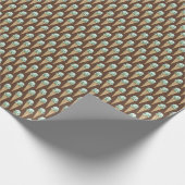 Mint Chip Cones - Chocolate Brown Wrapping Paper Cadeaupapier (Hoek)