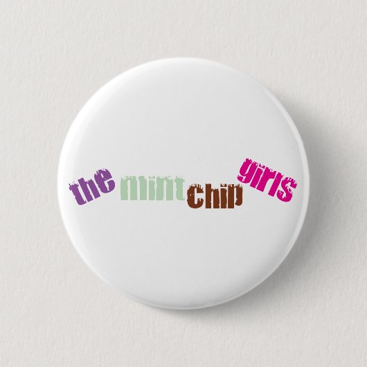 Mint Chip Girls Buttonnen Ronde Button 5,7 Cm (Voorkant)