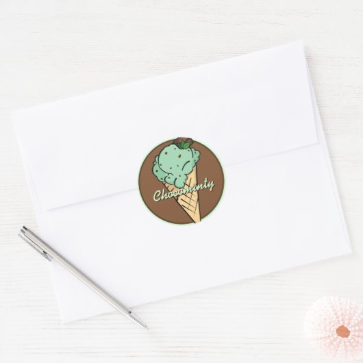 Mint Choco-Chip Icecream Sticker (Envelop)