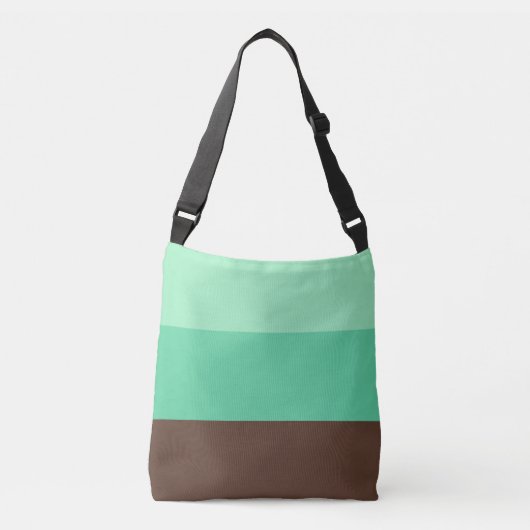Mint Chocolade Chip 3 Stripe Crossbody Tas (Voorkant)