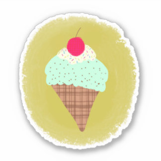 Mint Chocolade Chip Cone Sticker