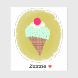 Mint Chocolade Chip Ijs Sticker