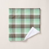 Mint Chocolade Chip Kleur Blok Plaid Strepen Bad Handdoek (Wasdoekje)